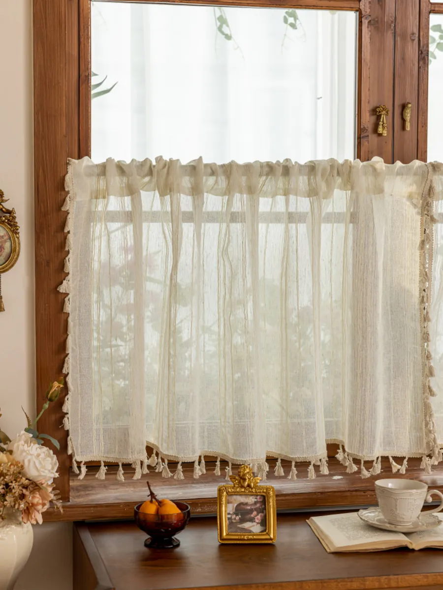Тюль-кафе штора кружевная 150х60 см, изображение 9