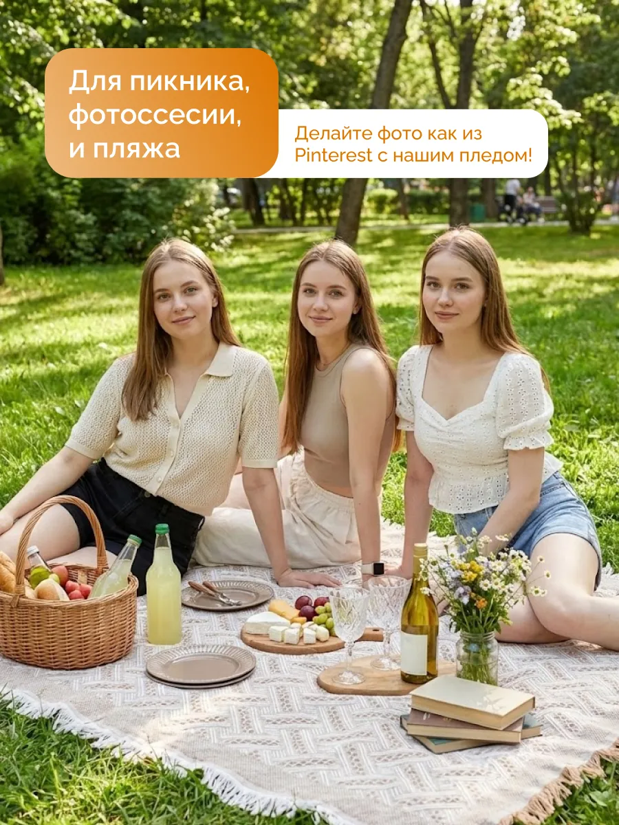 Плед вязаный на диван и кровать кресло 180x340 скандинавский, изображение 11