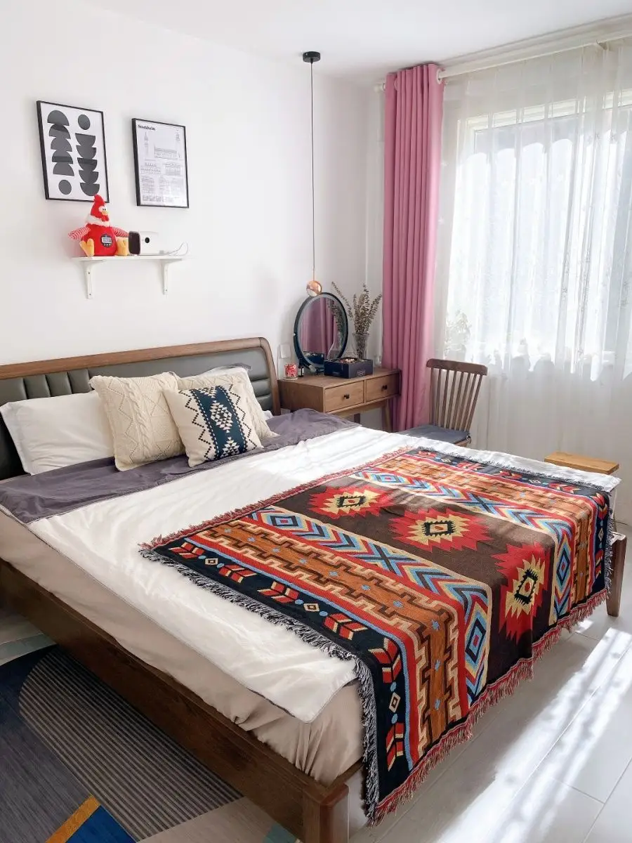 Плед вязаный на диван и кровать кресло 180x230 новогодний, изображение 3