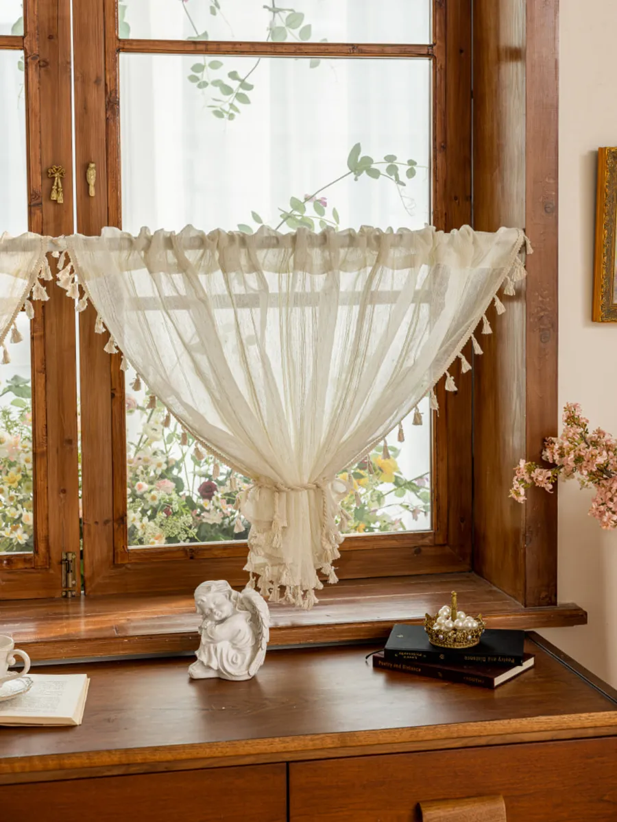 Тюль-кафе штора кружевная 150х60 см, изображение 23