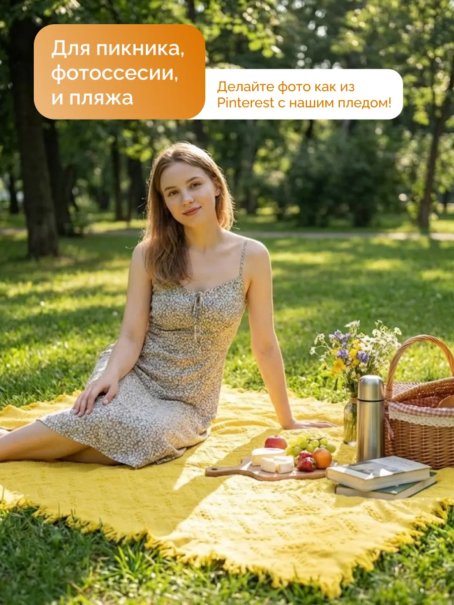 Плед вязаный на диван и кровать кресло 130x180 скандинавский, изображение 11