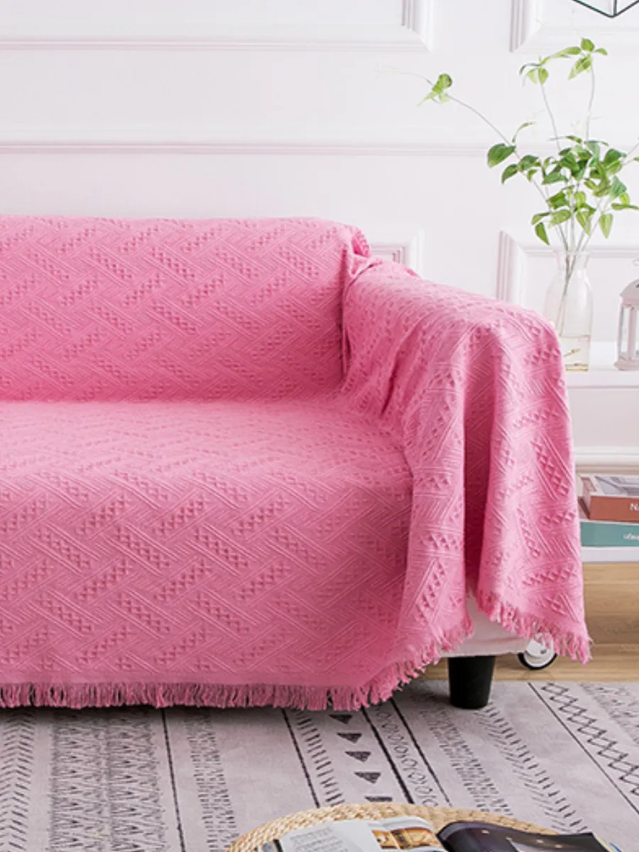 Плед вязаный на диван и кровать кресло 180x260 скандинавский, изображение 4