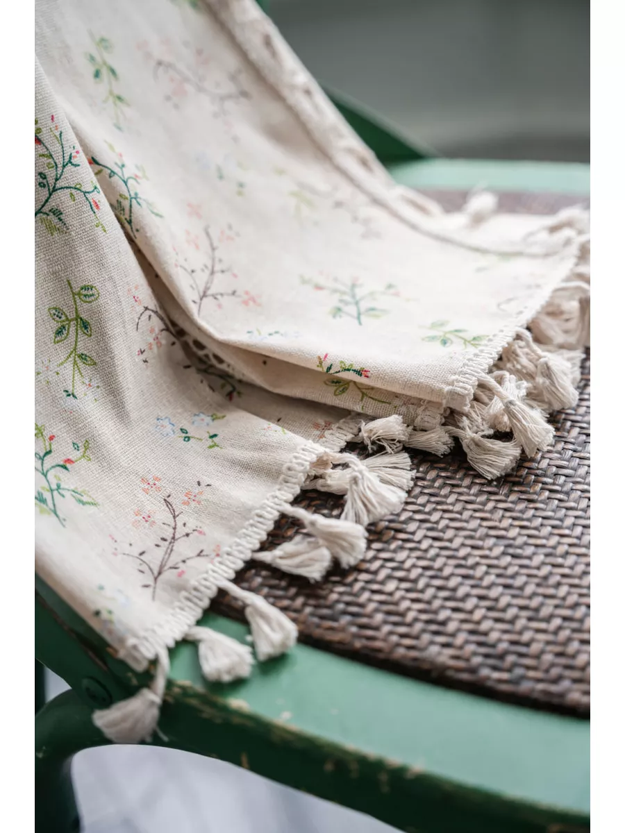Штора вязаная для гостиной спальни 150х240 под лен хлопок, изображение 5
