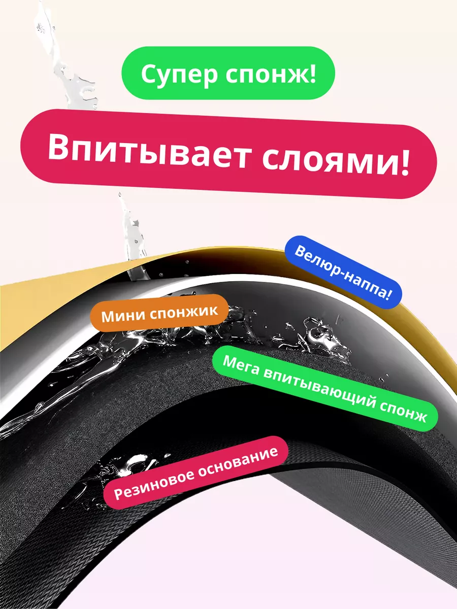 Коврик для ванной противоскользящий быстросохнущий 50х80, изображение 3