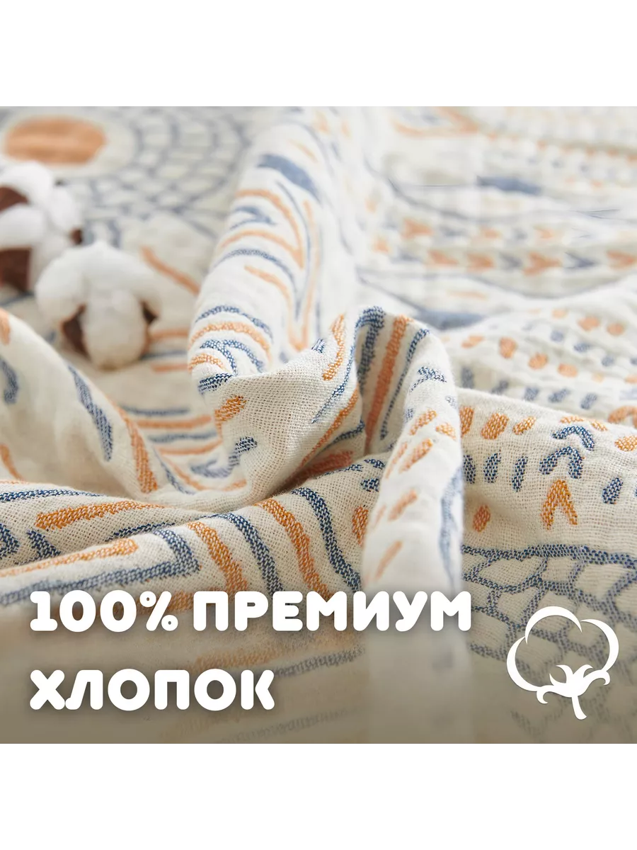 Плед вязаный на диван и кровать кресло 200x230 скандинавский, изображение 3