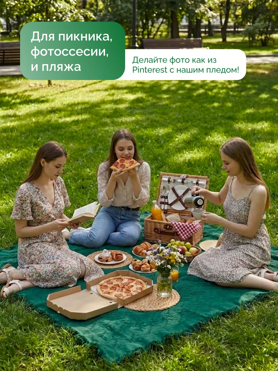 Плед вязаный на диван и кровать кресло 180x340 скандинавский, изображение 9