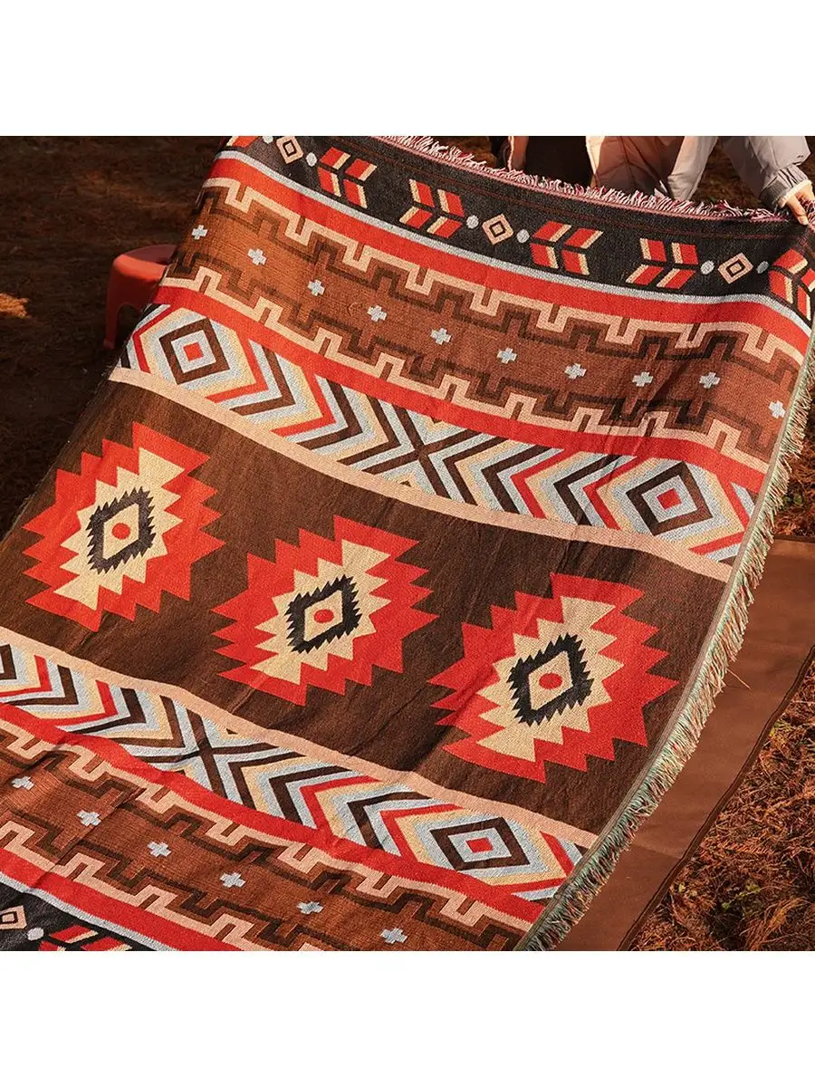 Плед вязаный на диван и кровать кресло 180x230 новогодний, изображение 13