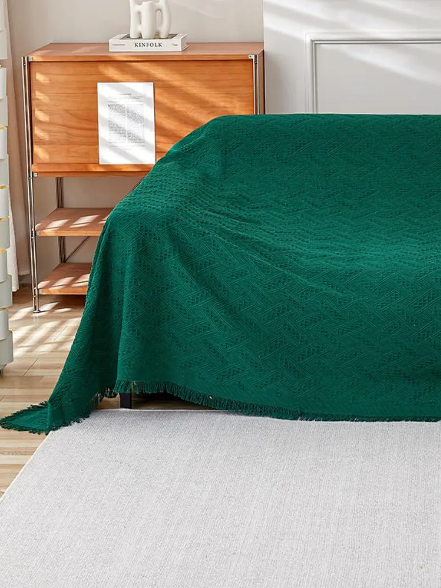 Плед вязаный на диван и кровать кресло 130x180 скандинавский, изображение 17