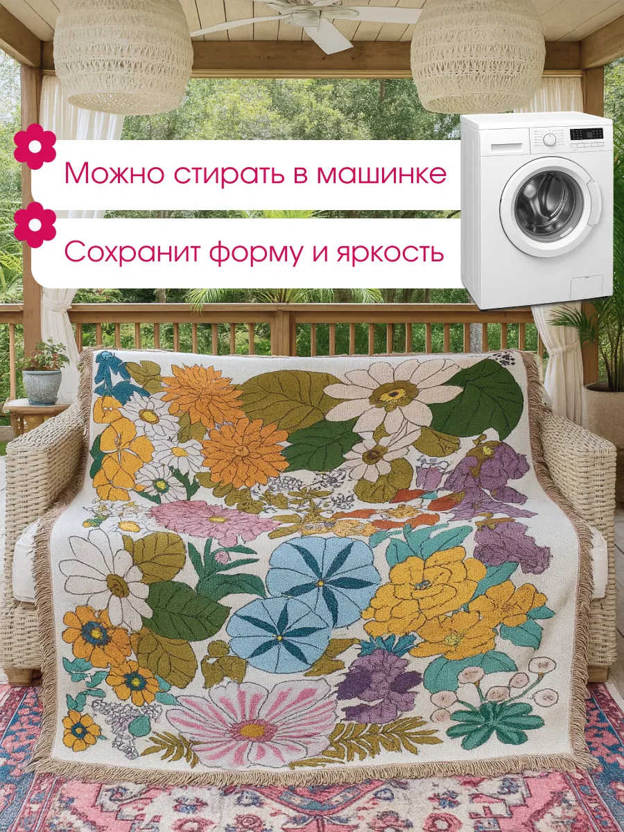 Плед вязаный на диван и кровать кресло 180x230 фиеста, изображение 7