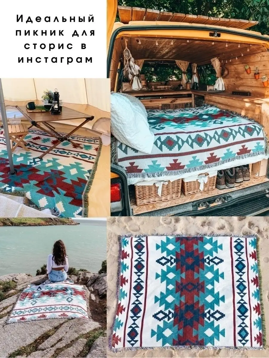 Плед вязаный на диван и кровать кресло 130x180 скандинавский, изображение 13